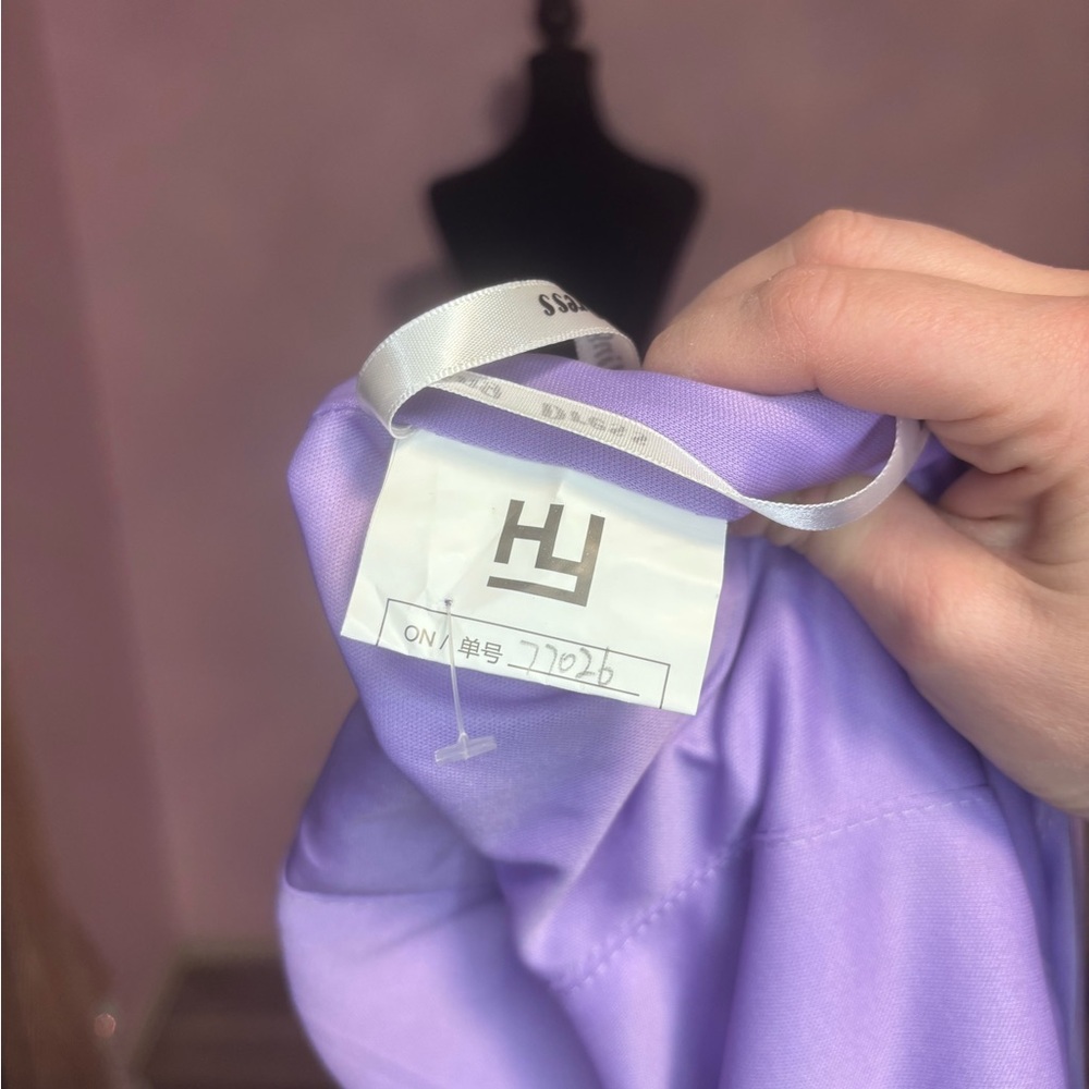 Source Unknown Lavender Sequin Ruched Sweetheart … - image 4